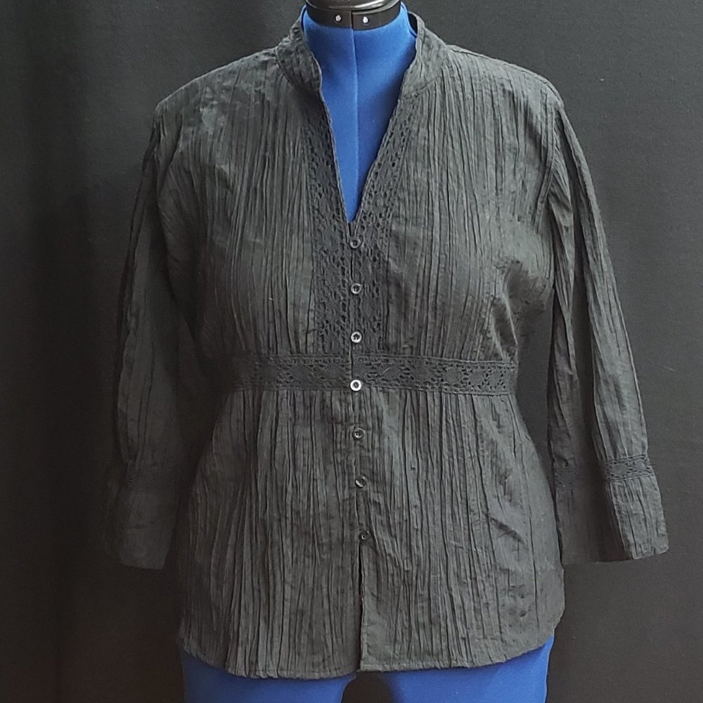 At Last Classics Gothic Black Blouse